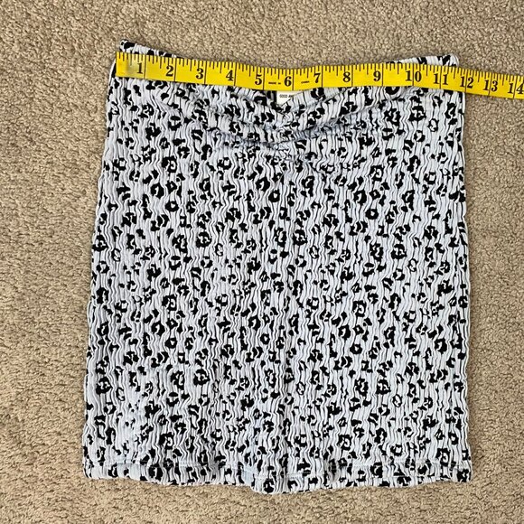 Good American Always Fits Textured Leopard Print Mini Skirt Size S/M Blue Black - Picture 6 of 6